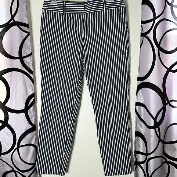 Ann Taylor 4 Petite Rail Road Stripe pants - Picture 1 of 12